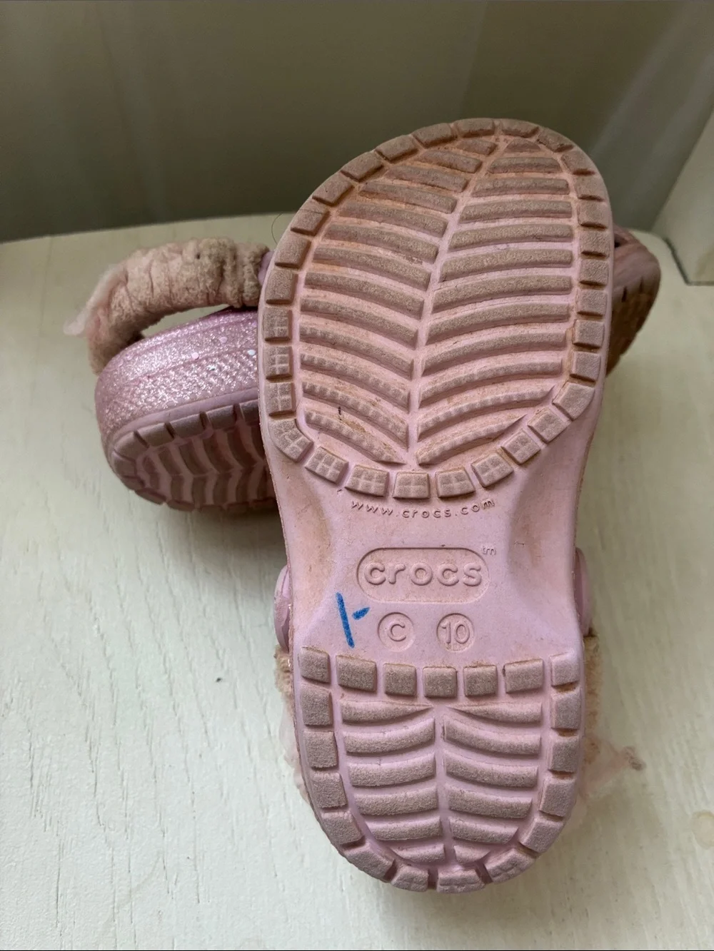 Kids Sparkle Clog San with Flower Charm - Pink
